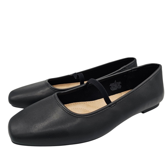 Old Navy #745324 Black Mary Jane Square-Toe Ballet Flats NWT - Picture 2 of 10